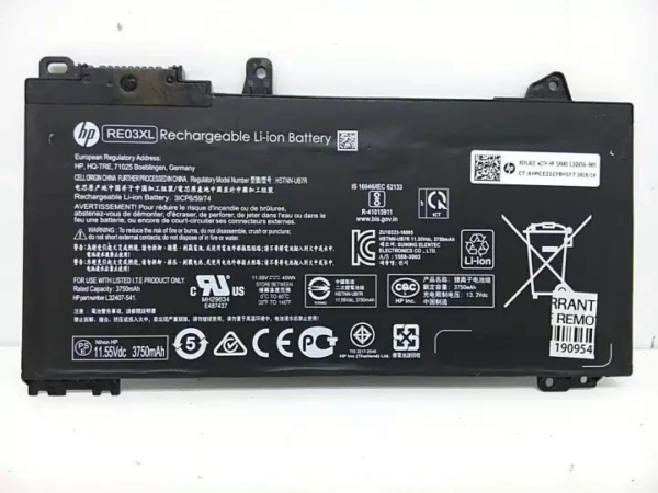 HP Original Laptop Battery for HP Probook 430 G6&G7, 440 G6&G7, 445 G6, 450 G6&G7– M/N: RE03XL