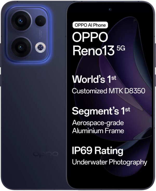 Oppo Reno 13 5G (Luminous Blue, 128 GB) (8 GB RAM)